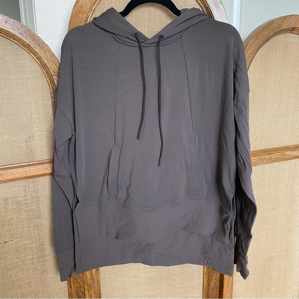 Athleta High Low Side Slit Hoodie - Mauve